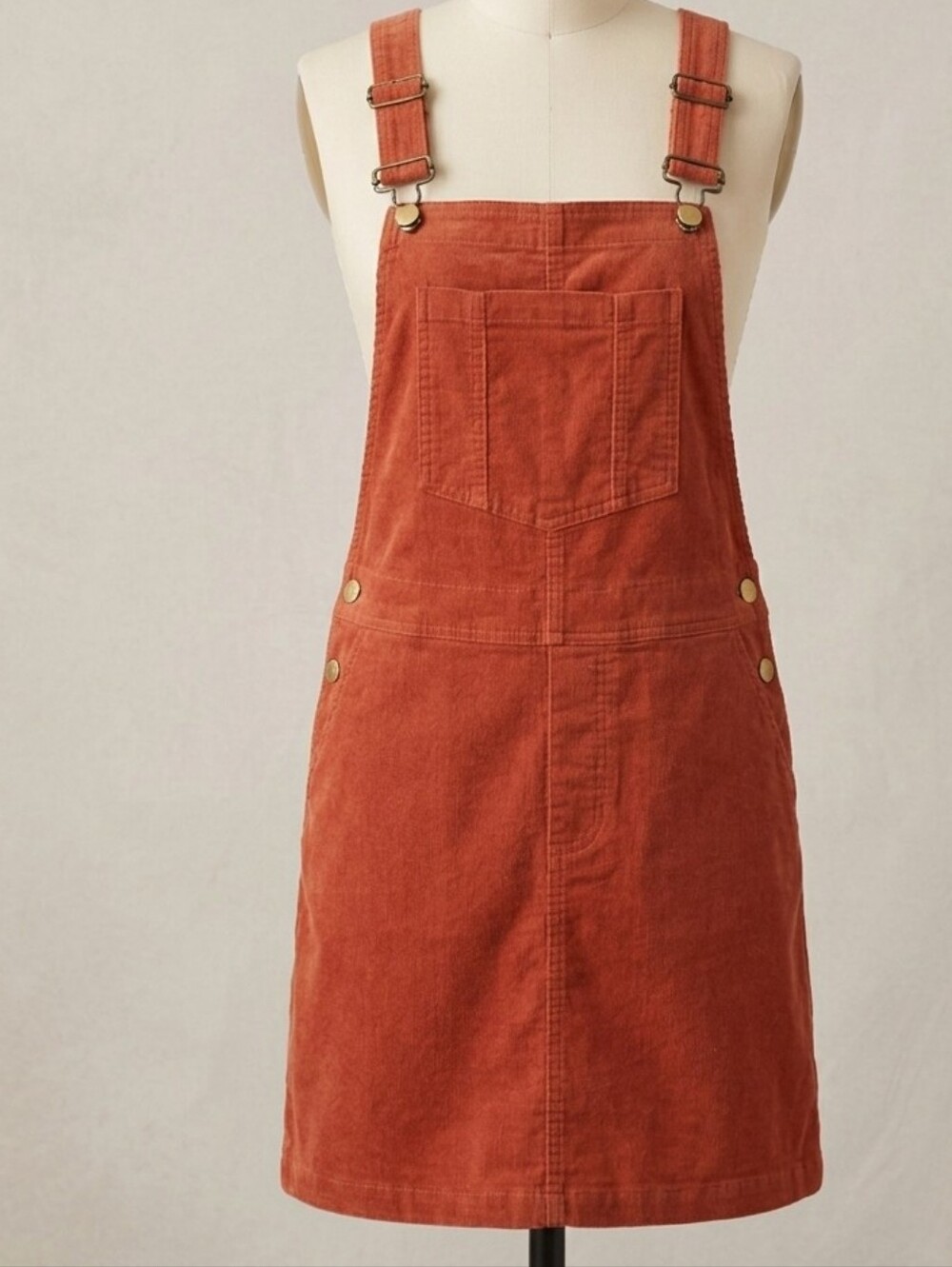 dip Rust-Red  Overall Dress